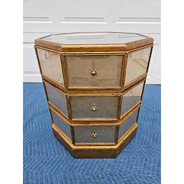 French Theodore Alexander Eglomise Venetian Side Table For Sale - Image 3 of 16