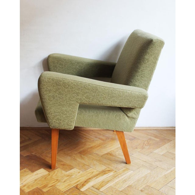 Green Mid-Century Modern Czech Armchairs with Green Upholstery from Jitona, 1960s, Set of 2 For Sale - Image 8 of 16