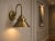 Contemporary Solid Brass Industrial Wall Sconce, Antique Brass Dome Shade, Farmhouse Bedroom Lighting For Sale - Image 3 of 11