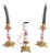 Table Lamp and Candleholders in and Metal, Set of 3 For Sale