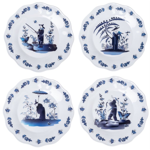 Traditional Figurine Melamine Salad Plates, Set of 4 For Sale - Image 3 of 3