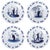 Traditional Figurine Melamine Salad Plates, Set of 4 For Sale - Image 3 of 3