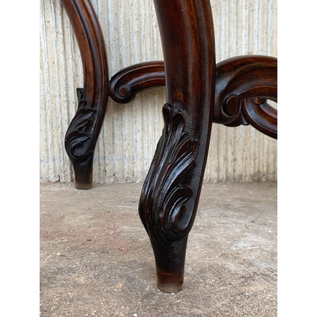 19th French Regency Carved Walnut Console Table with Drawer & Marble Top For Sale - Image 14 of 18