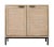 Transitional Lifestyle by JY Reed 2 Door Accent Cabinet, Raffia For Sale - Image 3 of 7