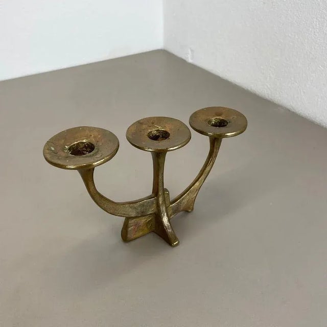 Mid-Century Brutalist Bronze Candleholder from Michael Harjes, Germany, 1960s For Sale - Image 3 of 15