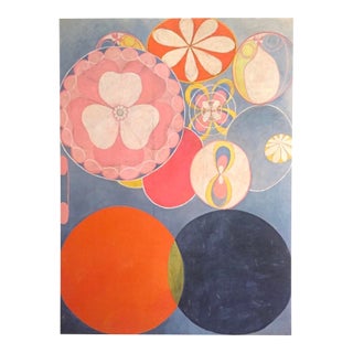Hilma Af Klint Swedish Abstract Large Offset Lithograph Print Exhibition Poster " the Ten Largest, Childhood No.2 Group IV " 1907 For Sale