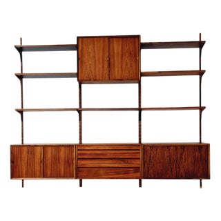 Big Mid-Century Danish Rosewood Wall Unit with 3 Cabinets by Poul Cadovius for Cado, Denmark, 1960s For Sale