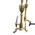 Pair 1920s Antique Brass Andirons Chippendale Claw Ball Feet Fireplace For Sale - Image 10 of 15