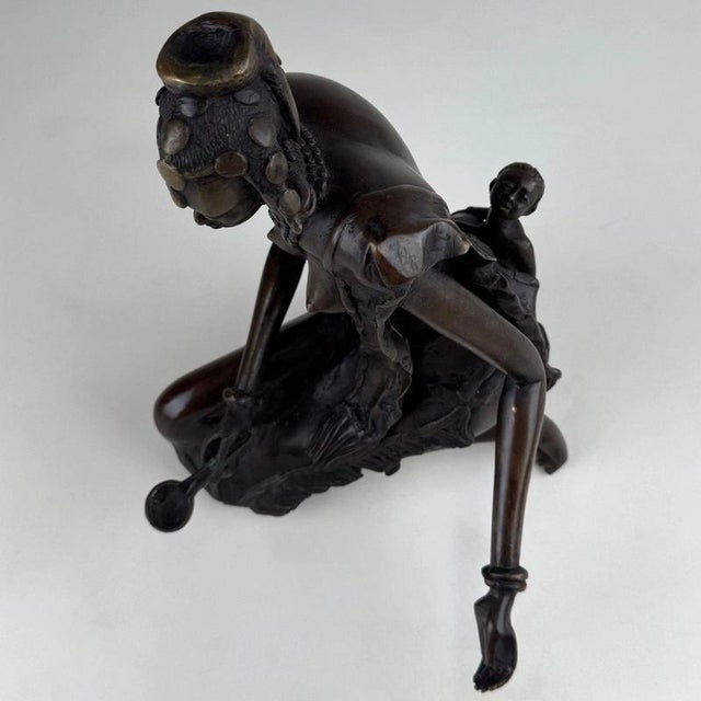 19th Century European Decorative Bronze African Figural Sculpture For Sale - Image 11 of 13