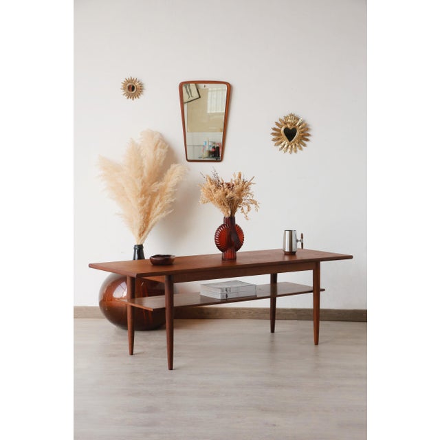 Wood Vintage Scandinavian Teak Coffee Table, Denmark, 1960s For Sale - Image 7 of 14