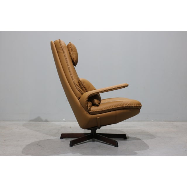Mid-Century Modern MS86 Chair in Leather by Madsen & Schübel, 1960s For Sale - Image 6 of 10