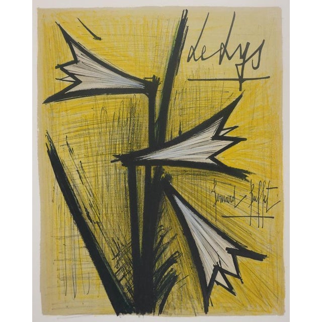 Bernard buffet (1928-1999) the lilies, 1966 original lithograph (mourlot workshop) signed in the plate on arches vellum,...