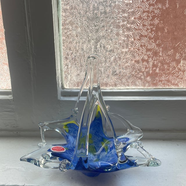 Mid-Century Modern Vintage Lavorazione Arte Murano Glass Ashtray/ Candy Bowl/ Catchall For Sale - Image 3 of 4