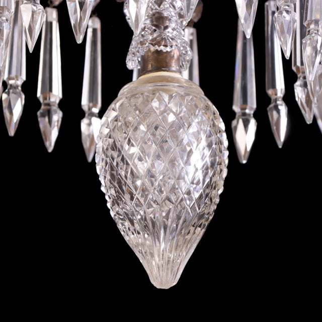 An Osler Style Cut Crystal Six-Arm Chandelier, C. 1900. For Sale In Philadelphia - Image 6 of 10
