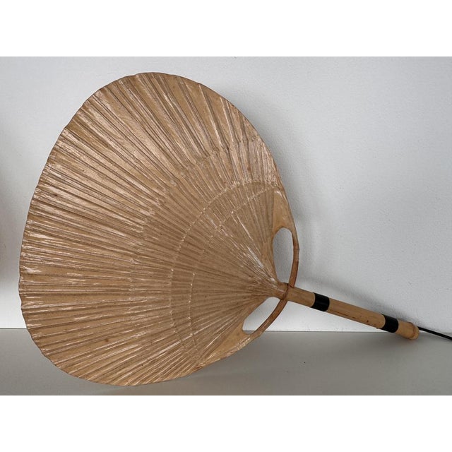 Large Organic Uchiwa Wall Sconces by Ingo Maurer for M Design, Germany, 1973, Set of 2 For Sale - Image 15 of 18