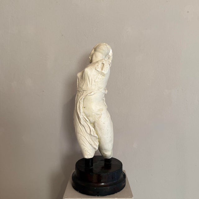 This plaster sculpture, Tanzende Mänade, is a museum reproduction created around 1930 after the antique original in the...