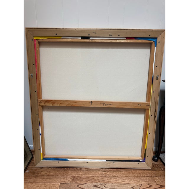 Mid-Century Modern Large Lillian B. Beranek Abstract Fluid Acrylic Painting - 36'x40' For Sale - Image 9 of 9