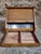 Wood Antique Optician's Table Display Cabinet in Walnut with Roll Top, France, Early 1900s For Sale - Image 7 of 18