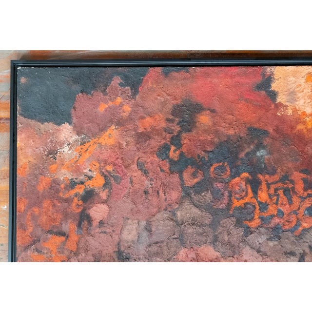 We are selling this gorgeous Mid-Century Modern abstract painting. This painting has large scale with browns and reds done...