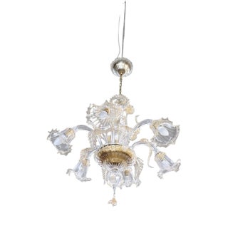 Late 20th Century Transparent Murano Glass Chandelier by La Murrina For Sale