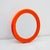 Round Space Age Wall Mirror in Orange, France, 1970s For Sale - Image 3 of 12