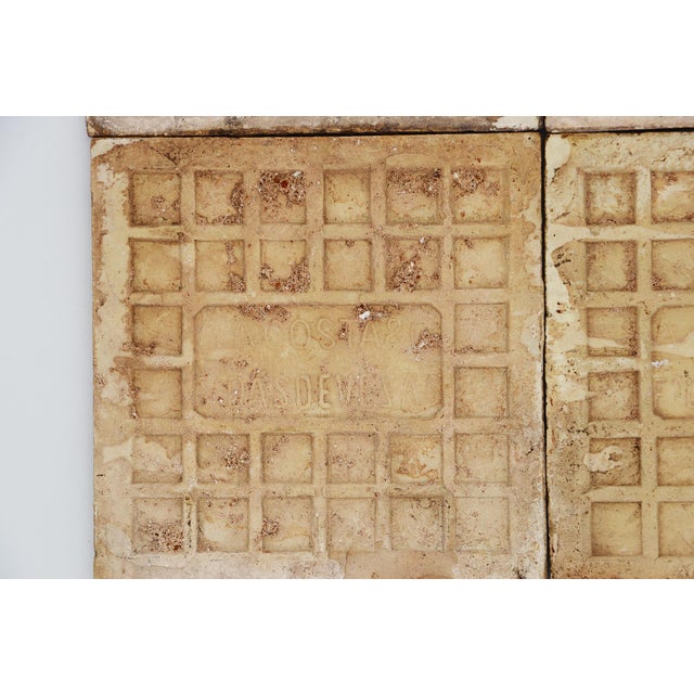 Late 19th Century Fleur De Lis Set of Four Large Tiles, Portuguese For Sale - Image 12 of 12
