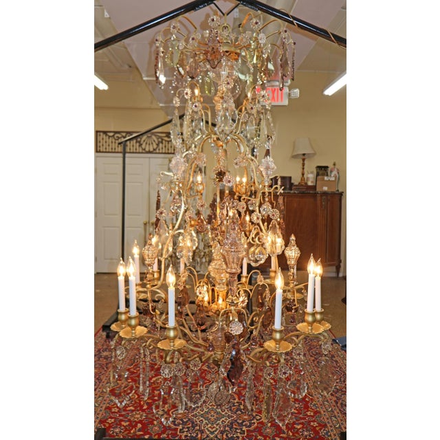 19th Century Palatial French Louis XV Style Chandelier Attributed to Baccarat For Sale - Image 13 of 17