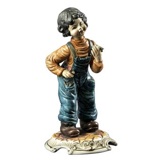 Vintage Italian Ceramic Child Sculpture, 1970s For Sale