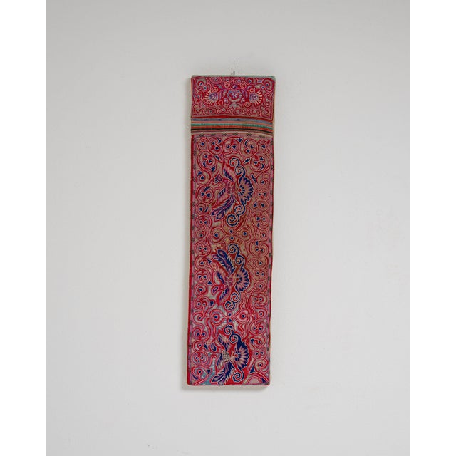 Early 20th Century China Rose Textile Wall Hanging For Sale - Image 9 of 15