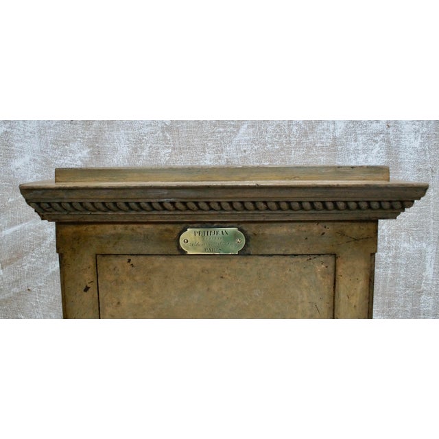 Antique French Stand Up Safe on Oak Base from Petit Jean, 1870 For Sale - Image 6 of 12