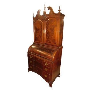 1940s Cylinder Roll Secretary Desk by Skandia For Sale