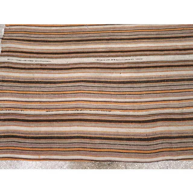 Mid 20th Century Galerie Shabab Collection Mid-20th Century Turkish Flatweave Kilim Square Room Size Carpet For Sale - Image 5 of 8