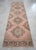 Distressed Oushak Runner Rug Faded Colors Low Pile Pink Hallway Decor - 3'1″x 12'5″ For Sale - Image 6 of 12