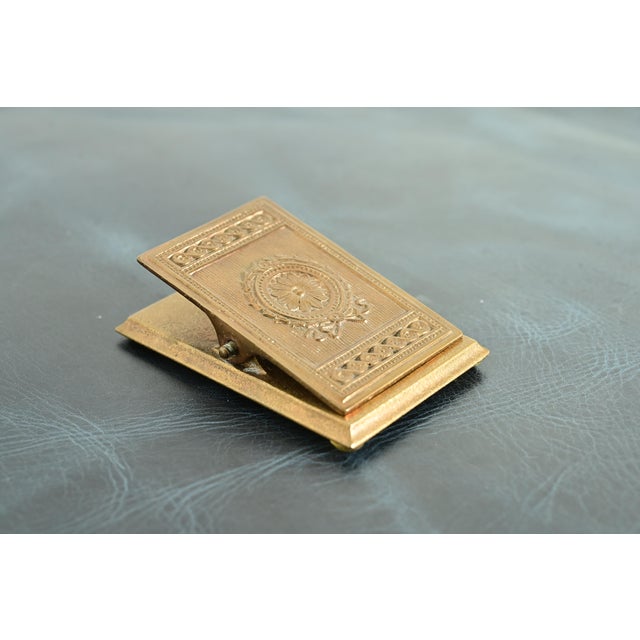 Early 20th Century Tiffany Studios New York Adam Pattern Bronze Doré Large Paper Clip For Sale - Image 5 of 11
