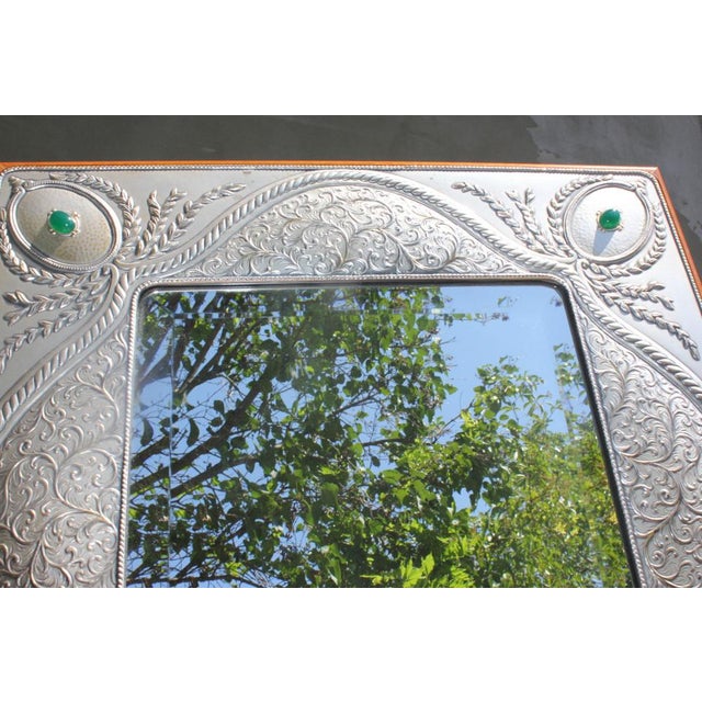 Italian Sterling Silver Table Top Mirror by Castellani For Sale - Image 11 of 18