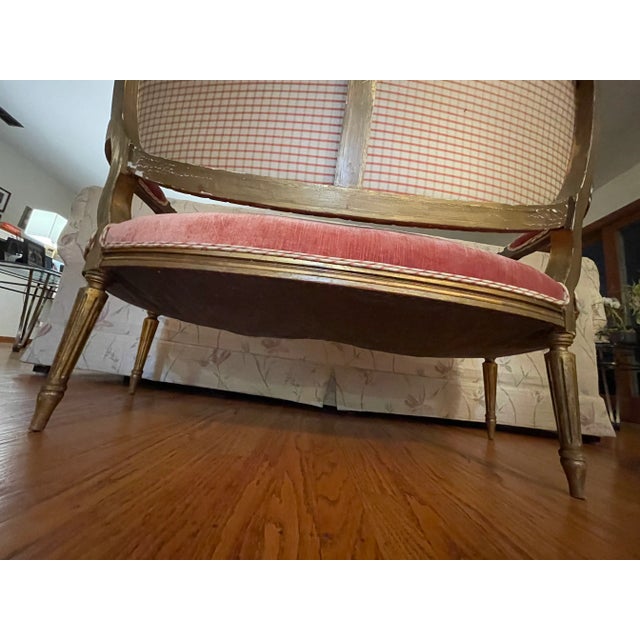 Late 19th Century French Giltwood Settee For Sale - Image 9 of 11