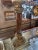 Pair of Mid 20th Century Brass and Marble With Cut Crystal Open Globe Torchiere Buffet Lamps For Sale In Minneapolis - Image 6 of 12
