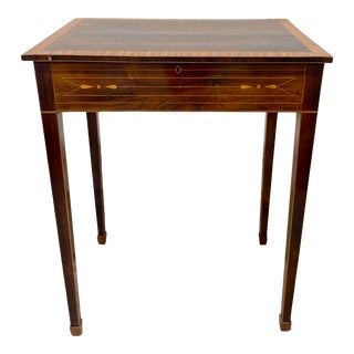 19th Century English Regency Fold-Top Desk / Table W/ Pull-Out For Sale