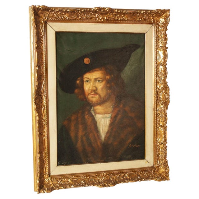Stefan, Historical Portraits, Late 19th-Early 20th Century, Oil Paintings, Set of 2 For Sale - Image 5 of 14
