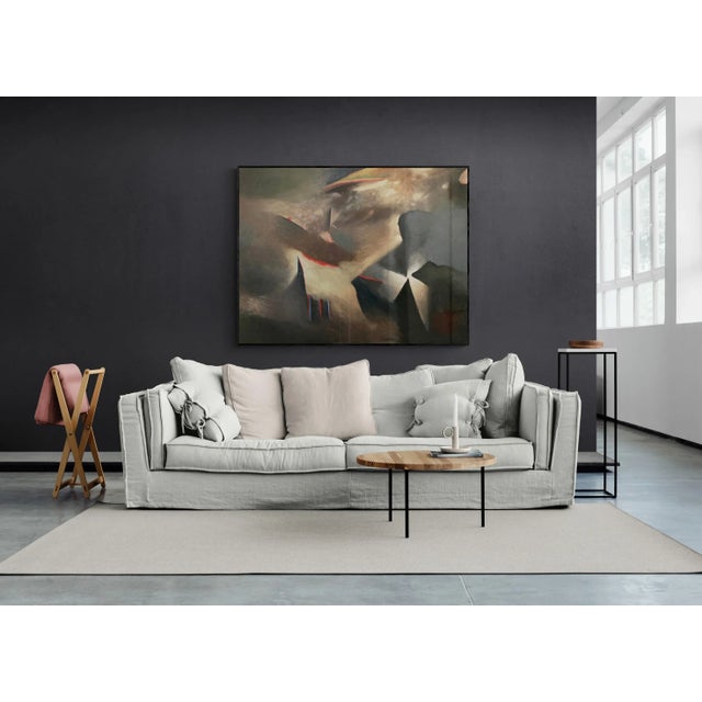 1994 Abstract Oil Painting on Canvas "The Manifestation" Bill Shields Chicago Academy of Fine Art For Sale - Image 4 of 9