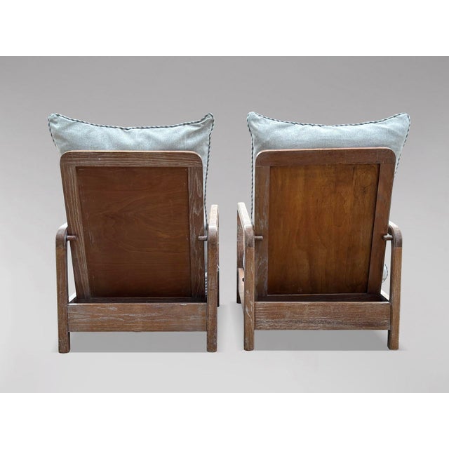 Set of Reclining Armchairs in the Style of Liberty & Co, 1930 For Sale - Image 12 of 13