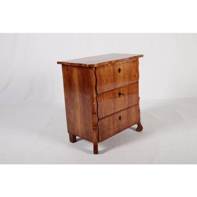 Goldenrod Antique Small Biedermeier Chest of Drawers, 1840 For Sale - Image 8 of 18