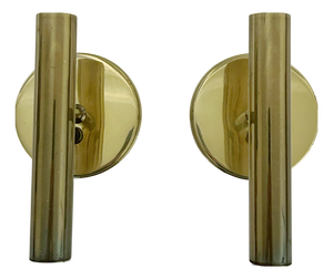 Mid-Century Modern Danish Brass Wall Lamps by Mejlstrøm for MS Belysning, 1960s, Set of 2