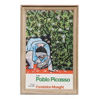 Pablo Picasso, Child Playing in Camomiles, 1981, Original Vintage Poster Print For Sale