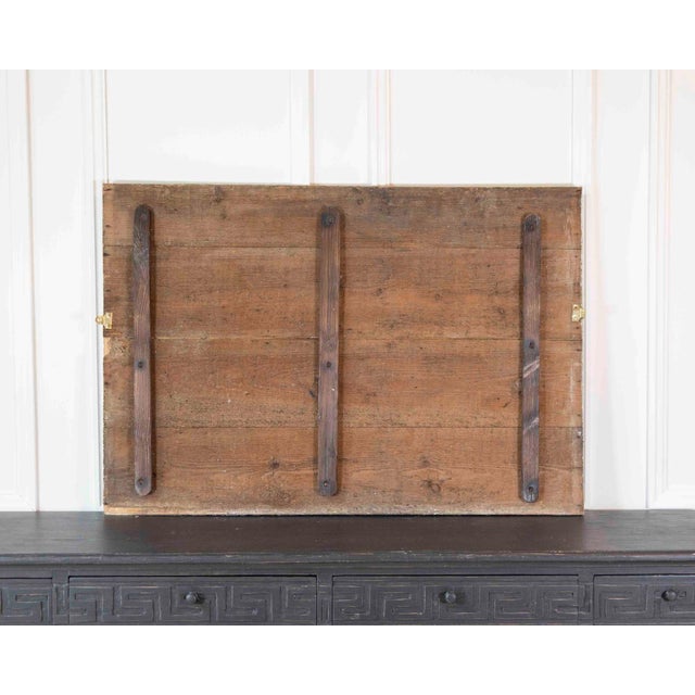 Wood Antique French Neoclassical Painted Wooden Panel with Figural Relief For Sale - Image 7 of 7