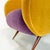Mid-Century Italian Purple and Yellow Armchair with Wood Conical Legs, 1960s For Sale - Image 13 of 14