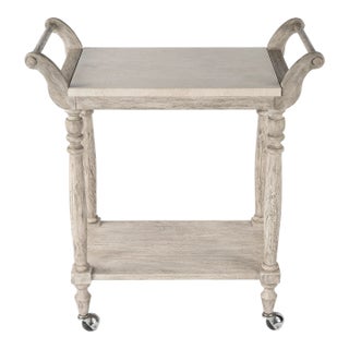 Danielle Marble Bar Cart, Gray For Sale