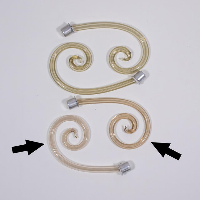 Mid Century Neo-Rococo Golden Amber Murano Chandelier For Sale - Image 11 of 12