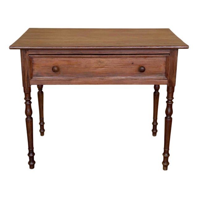 Early 20th Century Spanish Country Pine "Mobila " Sofa Table or Console table with Drawer For Sale