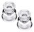 Clear Glass Taper Candle Holders Set Two For Sale